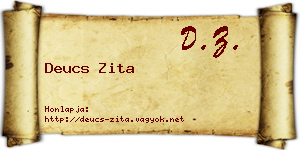 Deucs Zita névjegykártya